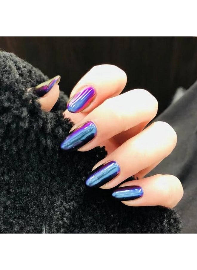 Chameleon Chrome Nail Powder Chrome Powder for Gel Nails,Nail Chrome Powder Shinning Chrome Pigment Mirror Glitter Chrome Powder for Nails Fine Glitter(8 Box)