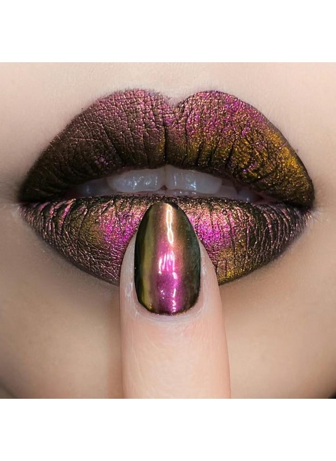 Chameleon Chrome Nail Powder Chrome Powder for Gel Nails,Nail Chrome Powder Shinning Chrome Pigment Mirror Glitter Chrome Powder for Nails Fine Glitter(8 Box)