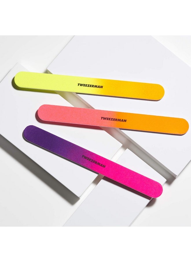 Tweezerman Piece Neon Hot Nail Files, Assorted 3 Count