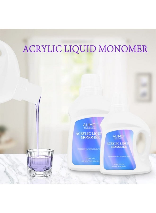 AIJIMEI Acrylic Monomer Acrylic Liquid Acrylic Liquid Monomer For Acrylic Powder Acrylic Nail Liquid Monomer For Acrylic Nails Acrylic For Nails Powders & Liquids Acrylic Nail Powder (34 FL.OZ/1L)