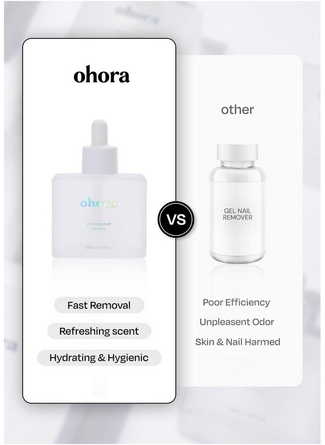 ohora Easy Peel Remover - Semi-Cured Gel Nail Strip Remover with Hygienic Dropper | Non-Drying, Nourishing Formula | Vegan, Cruelty-Free, and Hypoallergenic | Swiftly Removes Gel Strips