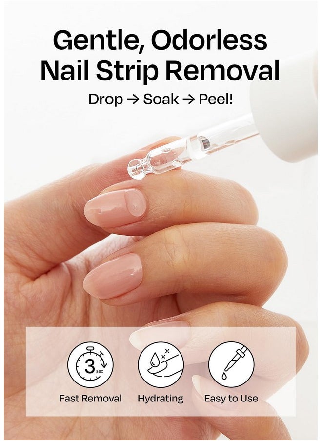 ohora Easy Peel Remover - Semi-Cured Gel Nail Strip Remover with Hygienic Dropper | Non-Drying, Nourishing Formula | Vegan, Cruelty-Free, and Hypoallergenic | Swiftly Removes Gel Strips