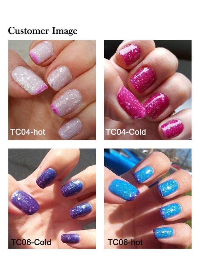 AIMEILI Temperature Color Mood Changing Soak Off Hema Free Chameleon Gel Nail Polish Set Of 6pcs X 10ml- Kit Set 13