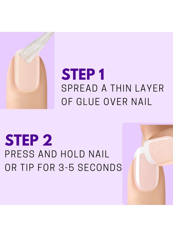 Nailene Ultra Quick Brush-On Nail Glue - Durable, Easy to Apply False Nail Glue - Repairs Natural Nails - Quick-Drying Nail Adhesive Lasts Up to 7 Days - 5 g/0.17 oz