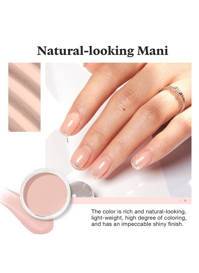 AZUREBEAUTY Translucent Dip Powder - Nail Bed Color 2Oz/56g, Sheer Nude Semi-transparent Clear Soft Peach Pink Dipping Powder Crystal Natural Nail Art Starter Manicure Salon DIY Home for Starter Gift
