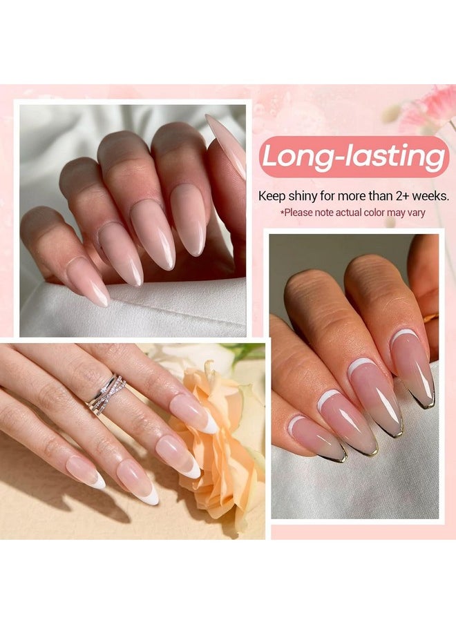 AZUREBEAUTY Translucent Dip Powder - Nail Bed Color 2Oz/56g, Sheer Nude Semi-transparent Clear Soft Peach Pink Dipping Powder Crystal Natural Nail Art Starter Manicure Salon DIY Home for Starter Gift
