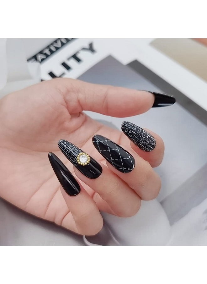 AIMEILI Gel Nail Polish Soak Off U V LED Gel Nail Lacquer, Black Wine Red Blue Glitter Color Gel Set Of 6pcs X 10ml - Kit Set 21