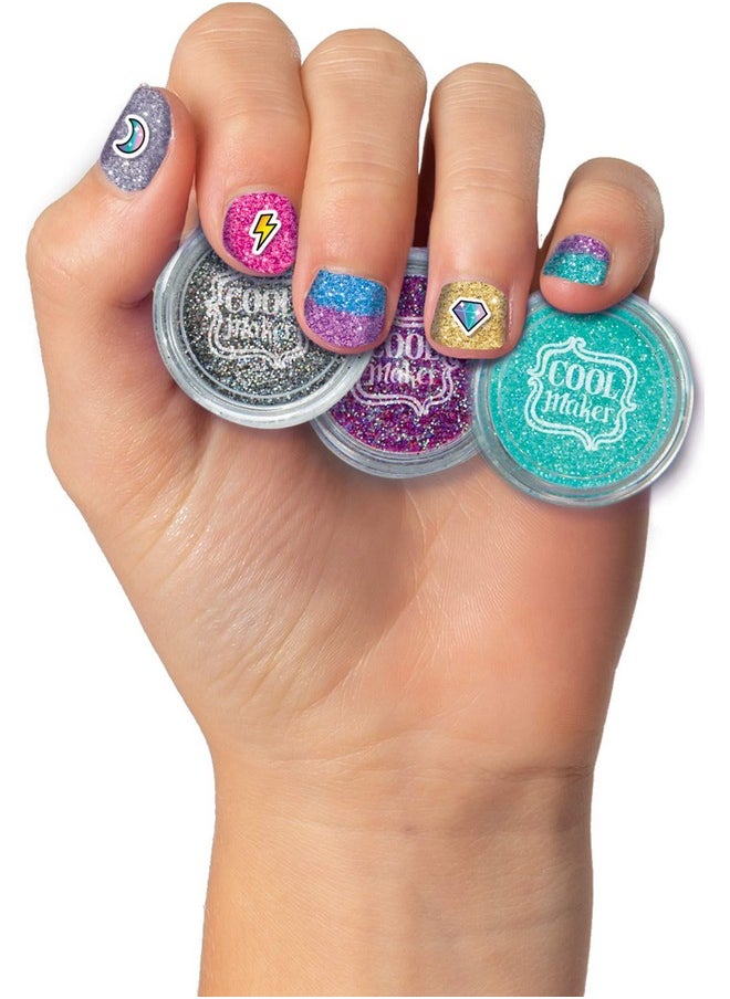 Cool Maker, GO GLAM Glitter Nails DIY Activity Kit for 5 Manicures, Arts & Crafts Christmas Gifts for Kids Ages 8 and up