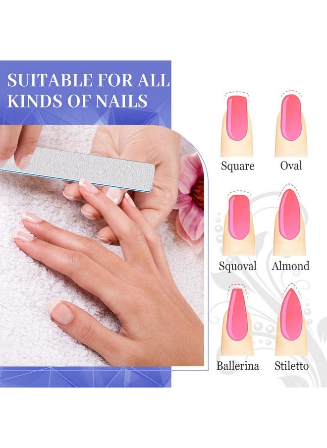 25 Pcs Nail File 80/80 Grit Nail Files for Acrylic Nails & Gel Nails, Double Sided Emery Board for Nails, Professional Nail File Coarse Nail File for Home and Salon Use