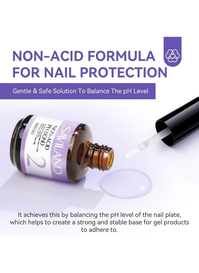 SAVILAND Nail Dehydrator and Primer: Acid-Free Natural Nail Dehydrator and Nail Primer & Protein Bonding Acrylic Nail Kit Gel Nail Polish Superior Bonding Acrylic Nail Supplies Profession Salons