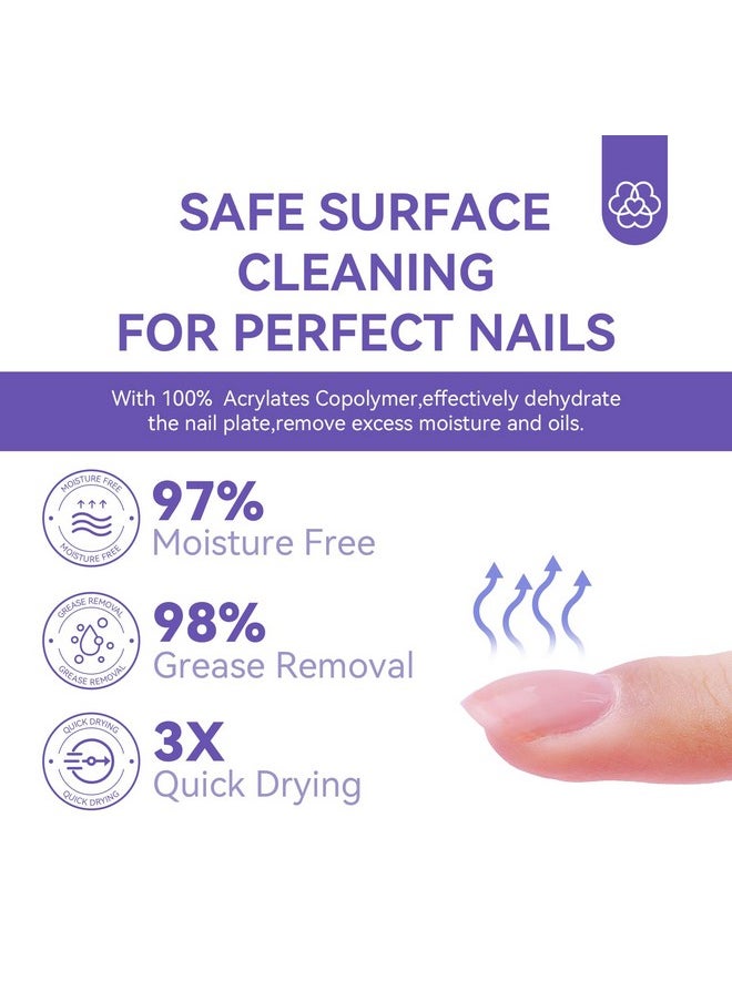 SAVILAND Nail Dehydrator and Primer: Acid-Free Natural Nail Dehydrator and Nail Primer & Protein Bonding Acrylic Nail Kit Gel Nail Polish Superior Bonding Acrylic Nail Supplies Profession Salons
