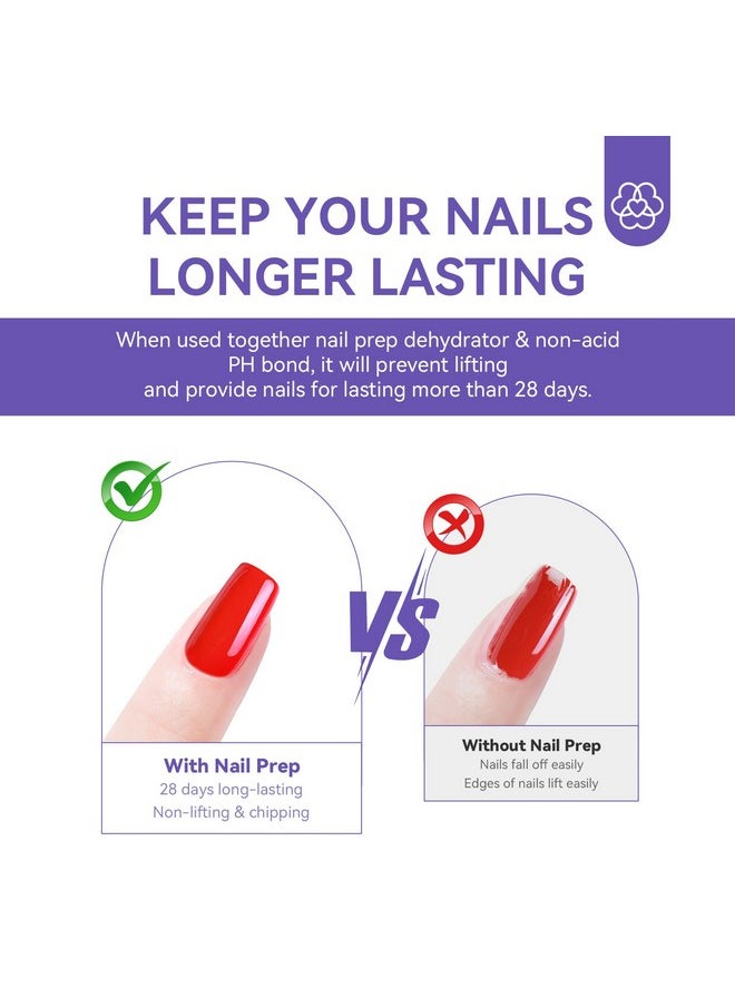 SAVILAND Nail Dehydrator and Primer: Acid-Free Natural Nail Dehydrator and Nail Primer & Protein Bonding Acrylic Nail Kit Gel Nail Polish Superior Bonding Acrylic Nail Supplies Profession Salons