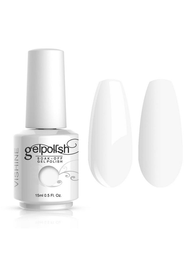 Vishine Gelpolish Professional UV LED Soak Off Varnish Color Gel Nail Polish Manicure Salon Pure White (1433)
