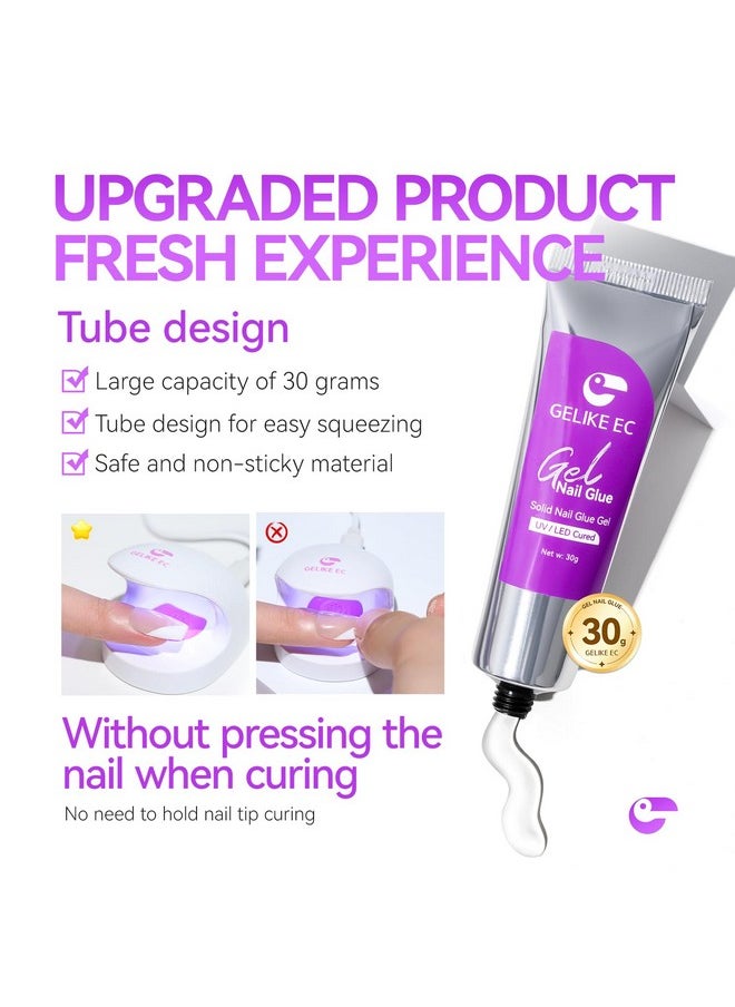 Gelike EC Solid Glue Gel for Nail - Adhesive for Press on Tips 30g