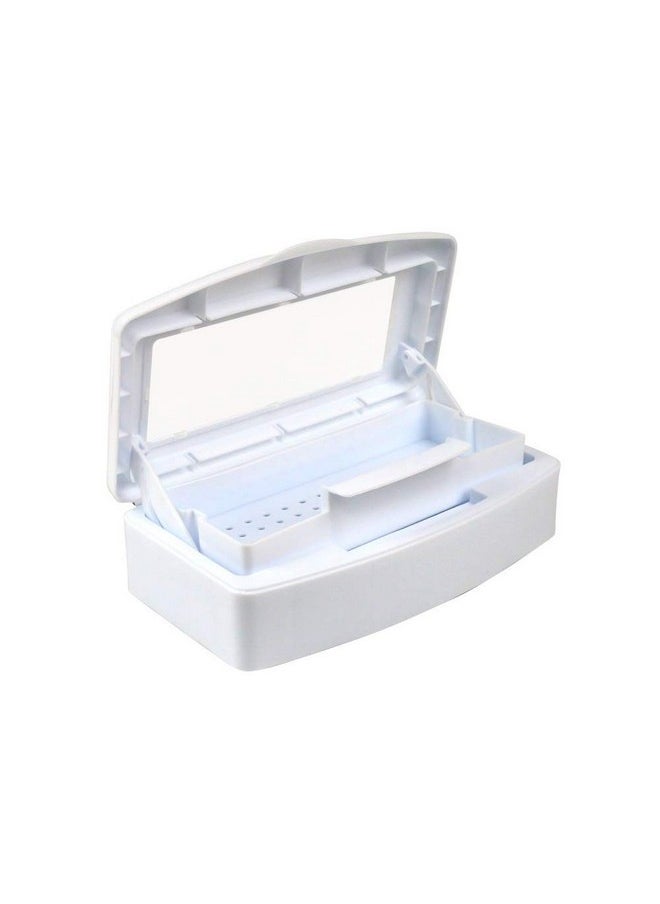 Pinkiou Nail Tool Clean Box Plastic Nail Tray for Alcohol Cleaning Container for Nipper Clipper Cutter Manicure Tools Nail Art Equipment for Salon SPA