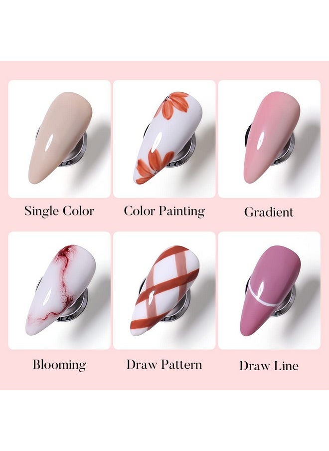 AIMEILI Hema Free Solid Gel Nail Polish 12 Colours Neutral Nude Brown Solid Nail Gel Soak Off U V LED Neutral Solid Cream Gel Polish Set 3