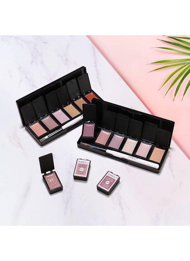 AIMEILI Hema Free Solid Gel Nail Polish 12 Colours Neutral Nude Brown Solid Nail Gel Soak Off U V LED Neutral Solid Cream Gel Polish Set 3