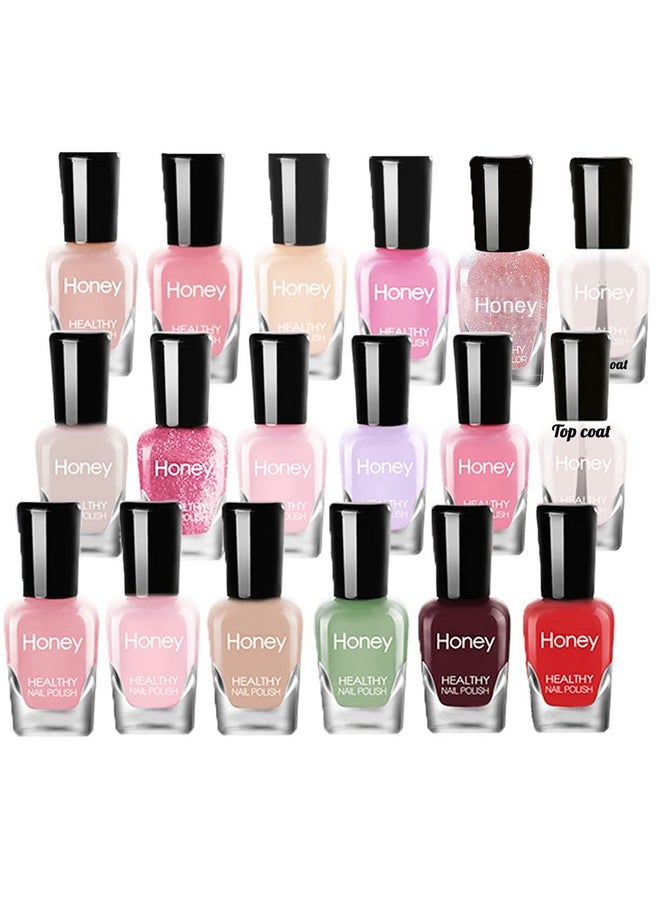 Tophany Non Toxic Nail Polish Set, Easy Peel Off and Fast Dry Nail Polish Set for Pack, Eco Friendly & Organic Water Based Nail Polish for Women,Teens (18 Bottles)