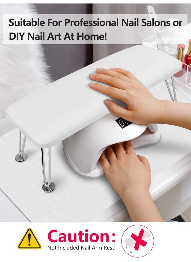 (MAT ONLY) Nail Art Table Mat, Nail Arm Rest Pad for Acrylic Nails, Soft Microfiber PU Leather Nail Mat for Table, Foldable Nail Hand Rest Pillow Manicure Pad, Acrylic Nail Desk Mat for Nail Cushion