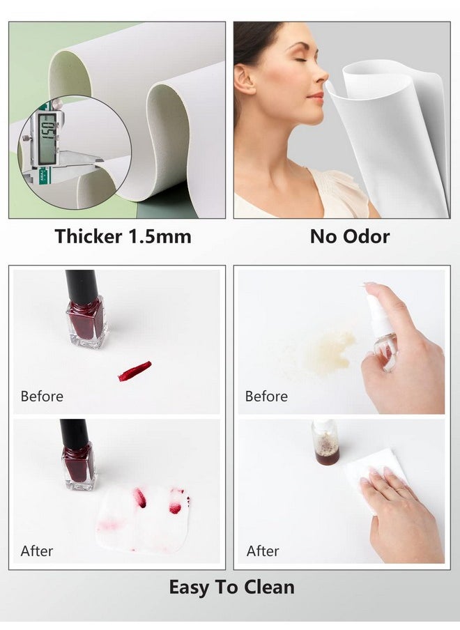 (MAT ONLY) Nail Art Table Mat, Nail Arm Rest Pad for Acrylic Nails, Soft Microfiber PU Leather Nail Mat for Table, Foldable Nail Hand Rest Pillow Manicure Pad, Acrylic Nail Desk Mat for Nail Cushion