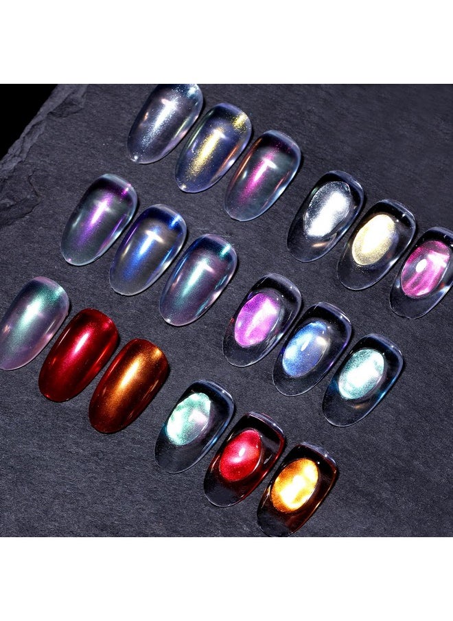 BORN PRETTY Chrome Powder Metallic Mirror Chameleon Nail Powder Auroras Mermaid Nail Powder Pigment for Nail Art Gel Polish Manicure Nail Art Decorations 9 Jars