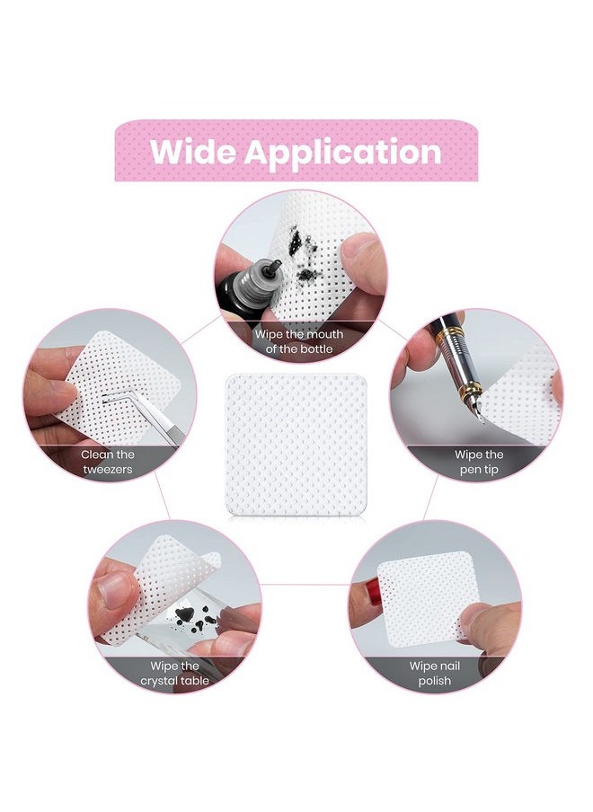 540 PCS Lint Free Nail Wipes,Eyelash Extension Glue Wipes,Super Absorbent Soft Non-woven Fabric Adhesive Nail Polish Remover Wipe,Cleaning Pad Cloth for Lash Extension Supplies and Nail Polish Bottle