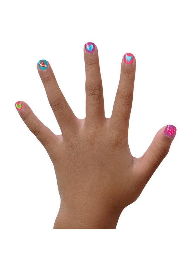 Piggy Paint | 100% Non-Toxic Girls Nail Polish | Safe, Cruelty-free, Vegan, & Low Odor for Kids | Unicorn Fairy (3 Polish + Nail Art Gift Set)