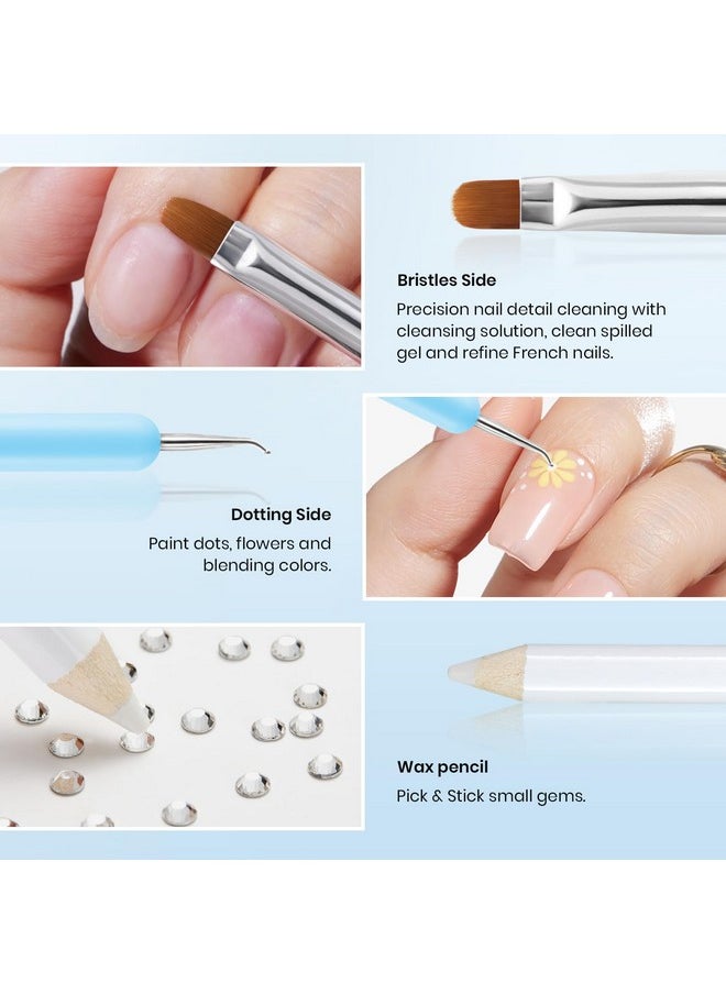 Beetles Gel Polish Nail Gems with Nail Rhinestone Glue Set, 120+2000Pcs Crystal Glass AB Rhinestones For Nails Decoration, Nail Gems & Nail Glue with Clean Up Nail Brush, Gifts for Girls