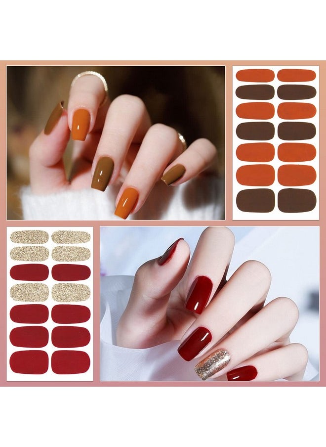 DANNEASY 30 Sheets Nail Polish Strips Full Nail Wraps for Women Gel Nail Strips Self Adhesive Nail Polish Stickers Stick On Nails Fingernails Manicure Sticker Nail Art Accessories with Nail File