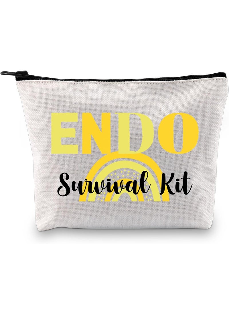 G2TUP Endometriosis Gift ENDO Survival Kit Makeup Bag Endometriosis Warrior Cosmetic Bag Chronic Illness Gift (ENDO Survival Kit MB)