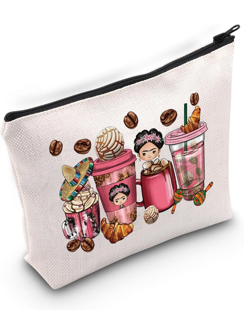 BLUPARK Funny Cafecito y Chisme Coffee Cups Mexican Gift Latina Themed Bag (Coffee Croissant Bag)