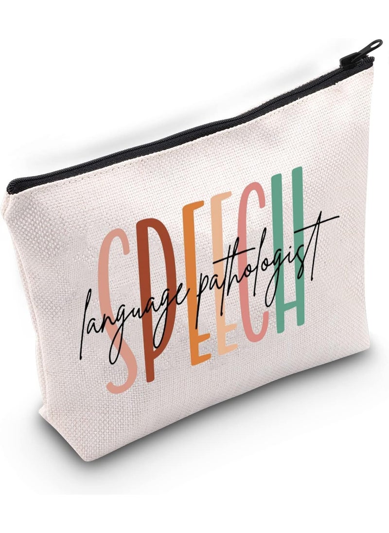 BLUPARK Speech Language Pathologist gift Speech Language Pathologist Makeup Bag Speech Pathologist Gift for Women Appreciation Gift for Speech Therapist Cosmetic Bag SLP Gift(SLP bag)