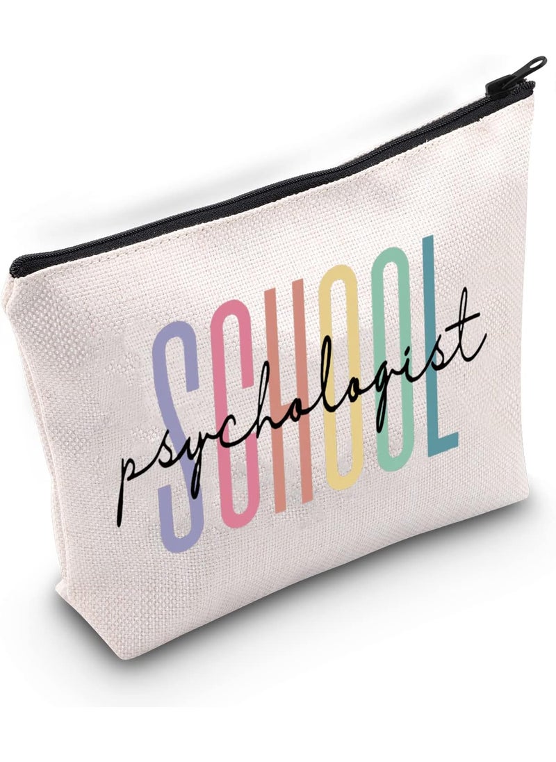 Psychologist Gift Psych Cosmetic Bag Pouch Gift for Psychologist Mental Health Gift Psychology Grad Gift New Psychologist Gift(School Psychologist bag)