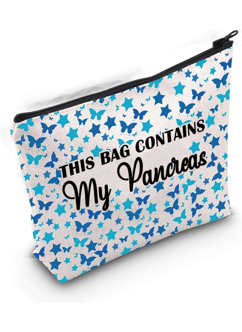Gzrlyf Diabetic Supply Storage Bag This Bag Contains My Pancreas Diabetes Pouch Type 1 Type 2 Diabetes Organizer Bag (CONTAINS MY PANCREAS)