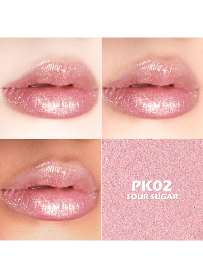 FOCALLURE Moisturizing Shiny Lipstick,Pearl Shimmery Finish,Hydrating Tinted Lip Balm with Creamy Texture,Long Lasting High Pigmented Lip Stain,Sour Sugar