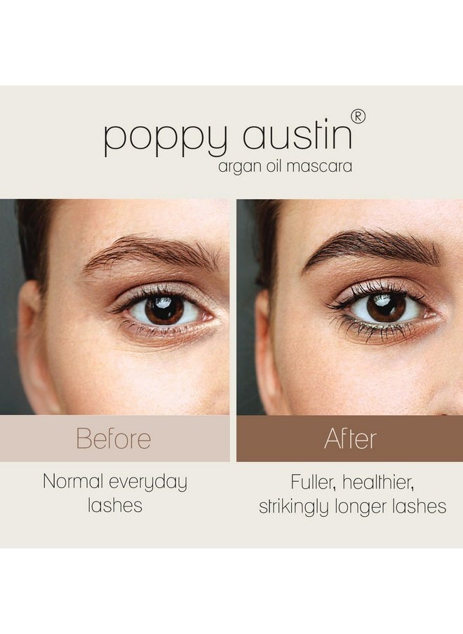Poppy Austin Mascara - Organic Mascara, Natural Mascara, Vegan Mascara, Paraben-Free, Cruelty-Free Mascara - Hypoallergenic Mascara Lengthening & Volumizing with Argan Oil - 0.31 Fl Oz (Black)