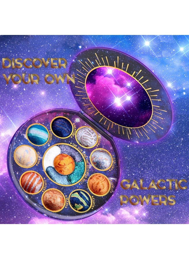 Tintark Galactic Assemble Eyeshadow Palette 14 Colors Glitter Shimmer Metallic Eye Shadow Pallet Brown Blue Galaxy Eye Makeup Palettes Create Space-like Eyes Make up Vegan & Talc Free
