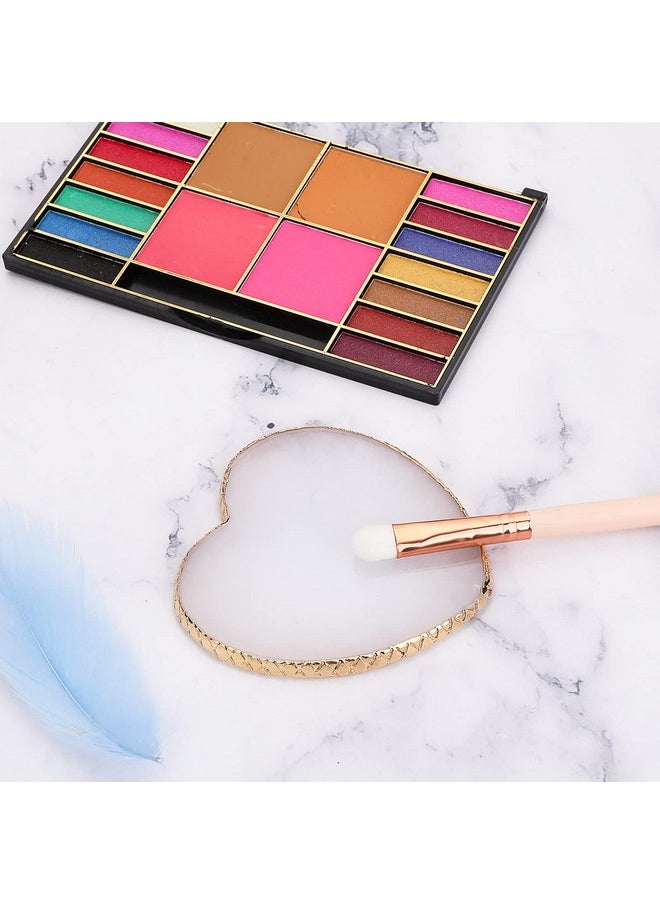 Resin Nail Art Palette Nail Mixing Palette Polish Color Mixing Plate Golden Edge Nail Holder Display Board Heart Shape Cosmetic Mixing Tools