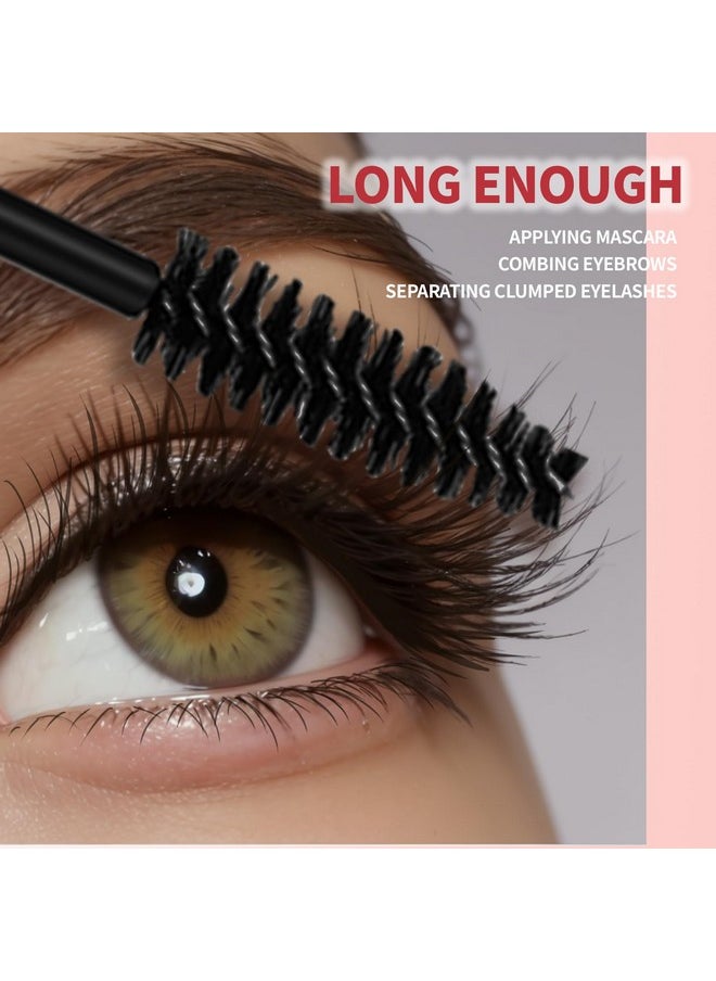 Teenitor Mascara Wands, Disposable Mascara Wand 200pcs, Lip Applicators Disposable Mascara Makeup Applicator Lipgloss Lip Brush Mascara Brush Lipstick Tester Wands Black