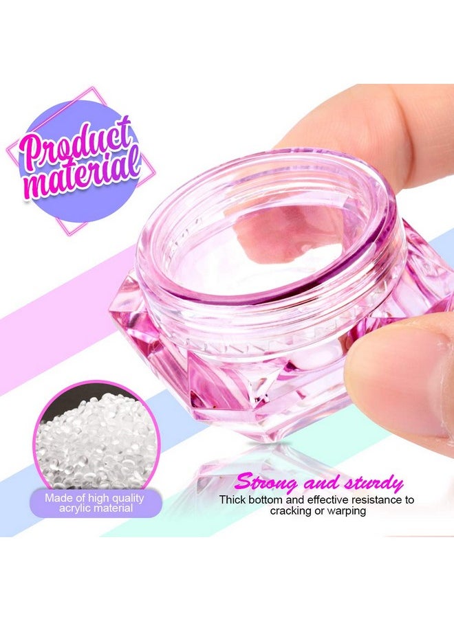 HNYYZL 40Pcs Cosmetic Containers,3 Gram Sample Empty Container Plastic Travel Pot Jar, for Eye Shadow Nails Powder Jewelry Earrings Lotion Cream Sample Make-up Storage(8 Colors, 3ML)