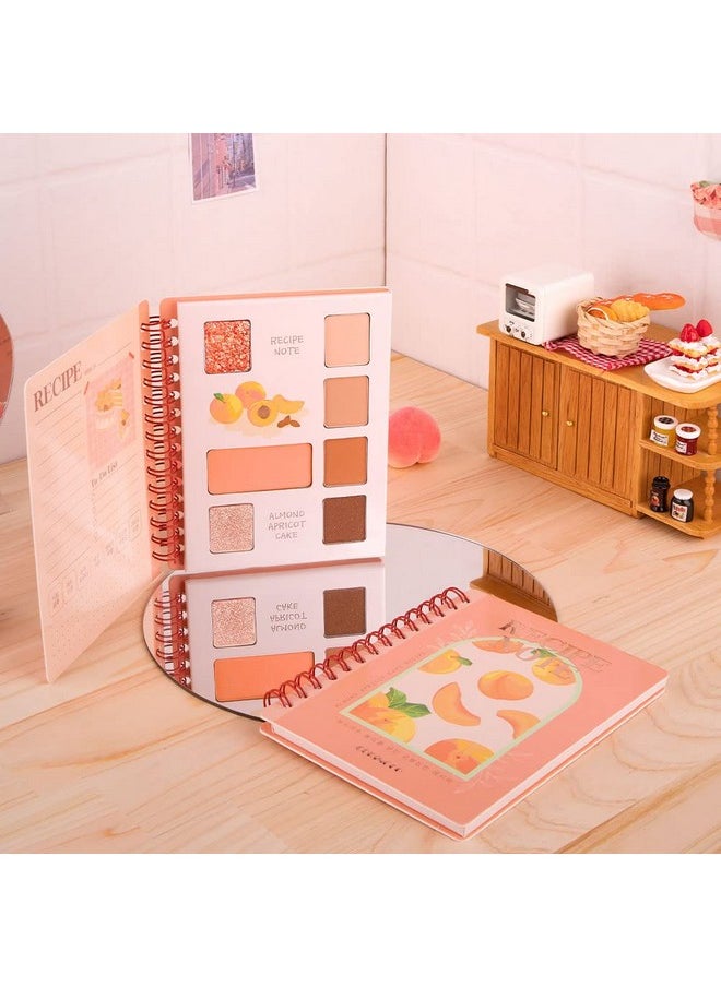 CORINGCO Shimmer Idoll Eyeshadow Palette Receipe Note 7Color Eye Makeup Cute Glitter Sparkle Korean Eye Makeup Korean Cosmetics (02 Almond apricot cake)