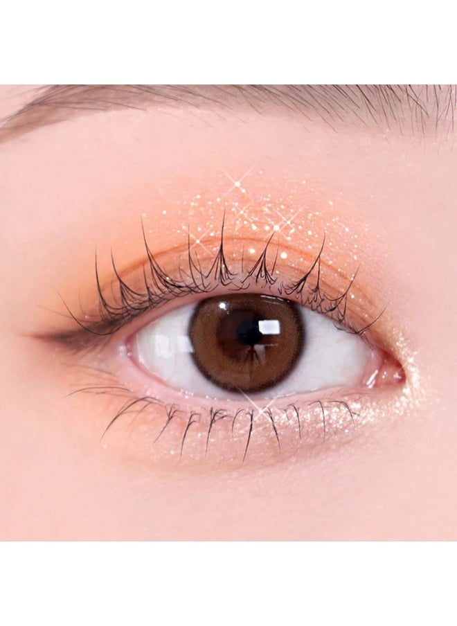 CORINGCO Shimmer Idoll Eyeshadow Palette Receipe Note 7Color Eye Makeup Cute Glitter Sparkle Korean Eye Makeup Korean Cosmetics (02 Almond apricot cake)