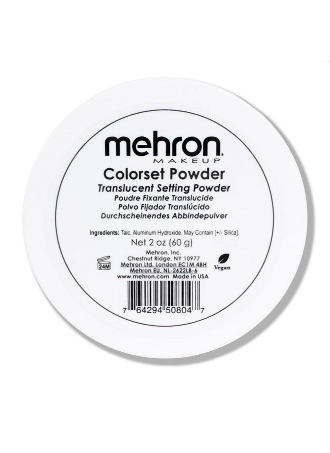 Mehron Makeup Colorset Powder | Translucent Powder Setting Powder | Face Powder For Special Effects, Halloween, & Film 2 oz (60 g)