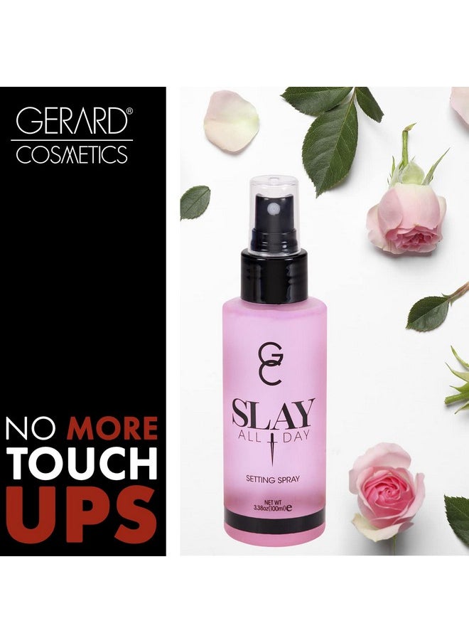 Gerard Cosmetics Slay All Day Makeup Setting Spray | Rose Scented | Matte Finish with Oil Control | Cruelty Free, Long Lasting Finishing Spray, 3.38oz (100ml)