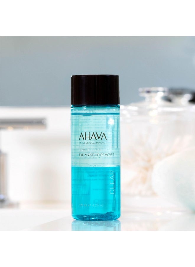 AHAVA Time To Clear Eye Make-up Remover - Bi-phased makeup remover, lifts away waterproof eye makeup, not leaves sticky residue, leaves the eye area tender & smooth, with exclusive Osmoter, 4.2 Fl.Oz