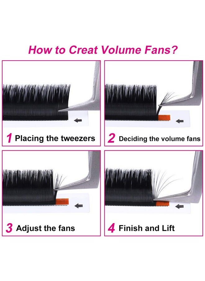Eyelash Extension D Curl 0.07 15-20mm Mixed Tray Easy Fan Volume Lashes 2D-10D Volume Lash Extensions Self Fanning Eyelash Extensions by FADLASH