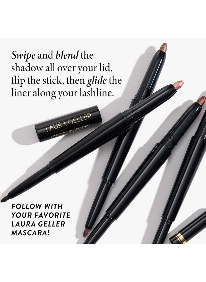 LAURA GELLER NEW YORK Swipe-n-Line Dual-Ended Eyeshadow + Eyeliner - Glam (Smokey Purple/Rich Plum) - Cream Eyeshadow & Smooth Glide Eyeliner - Waterproof & Crease-free Color
