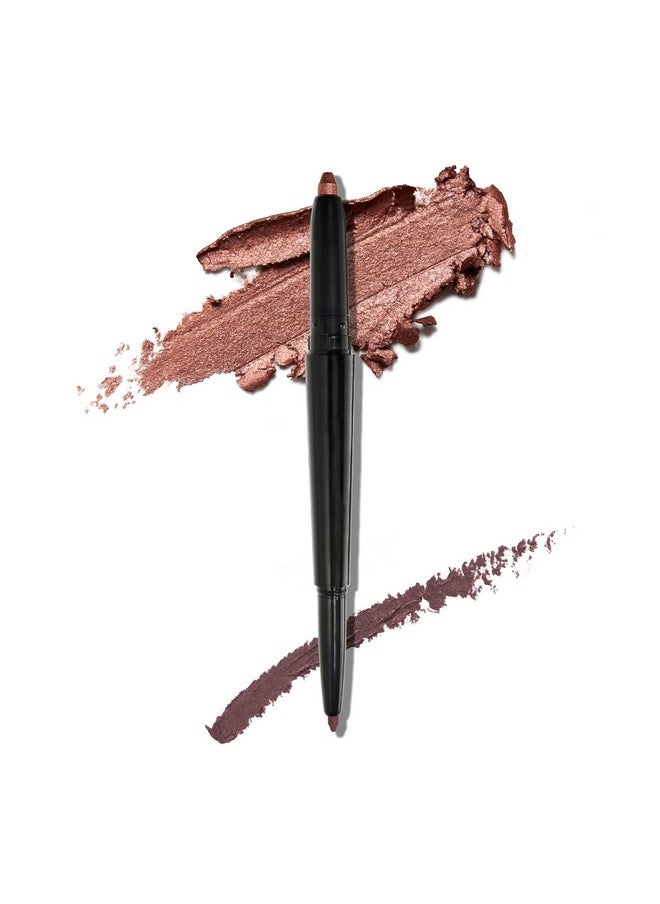 LAURA GELLER NEW YORK Swipe-n-Line Dual-Ended Eyeshadow + Eyeliner - Glam (Smokey Purple/Rich Plum) - Cream Eyeshadow & Smooth Glide Eyeliner - Waterproof & Crease-free Color
