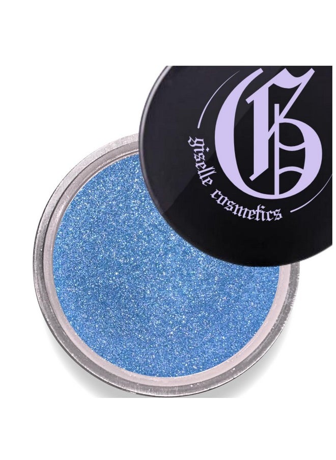 Giselle Cosmetics Blue Marble Loose Mineral Eyeshadow Palette - Blue Sparkly, Glitter, Shimmer, Cream, Smokey, Teal, Turquoise, Baby Blue Eye Shadow - Organic Eye Shadow Palette Makeup