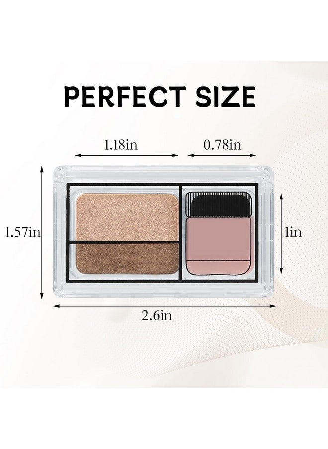 Apooliy Dual-Color Eyeshadow Palette with Applicator,Waterproof Eye Shadow,Shimmer Eye Makeup Palette,Long Lasting